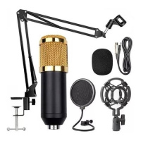 Kit Microfone Condensador Tomate Profissional Podcast Estúdio Live