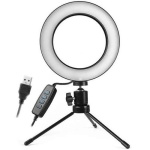 Ring Light Luz de LED Tomate Iluminador Maquiagem com Tripé para Mesa
