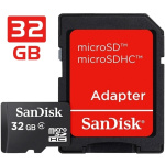 Cartão de Memória Micro SD Sandisk - 32GB com Adaptador SD SDHC